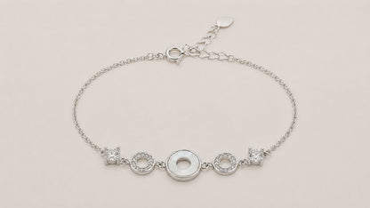 Julianne MOP Studded Rhodium Bracelet 5
