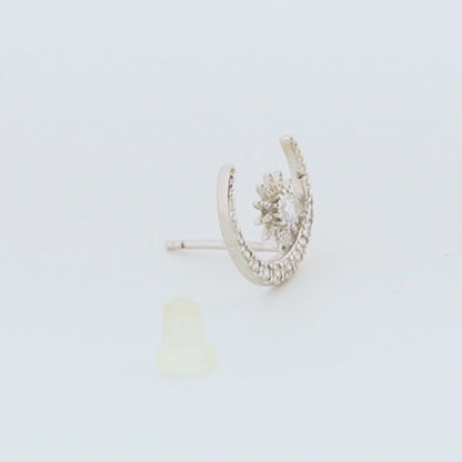 Cosmic Pair Rhodium Earrings