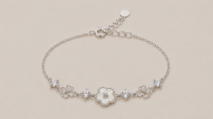 Essentia MOP Studded Rhodium Bracelet 5