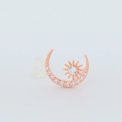 Cosmic Pair Rhodium & Rose Gold Earrings