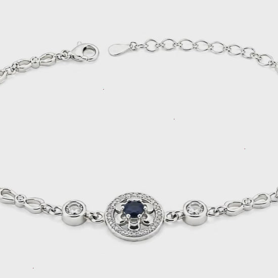 Focus Studded Rhodium Bracelet for Women 5
