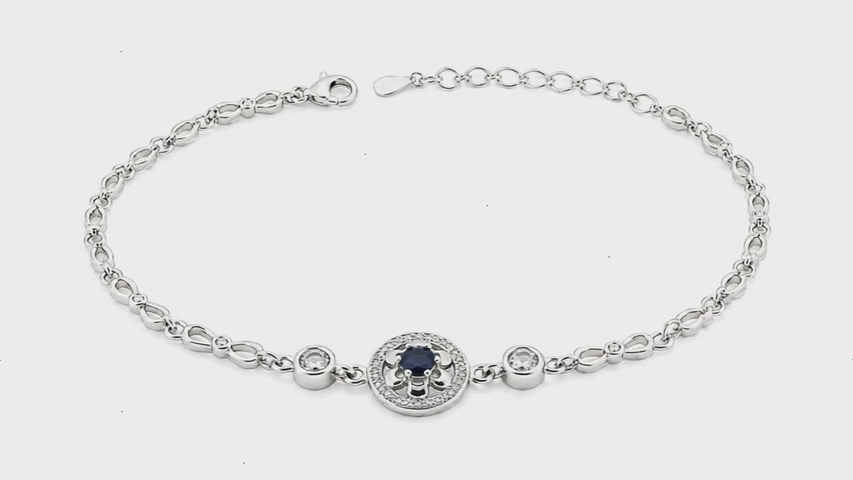 Focus Studded Rhodium Bracelet for Women 5