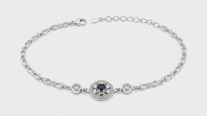 Focus Studded Rhodium Bracelet for Women 5