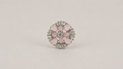 Flora Adjustable Studded Cocktail Ring for Women 5