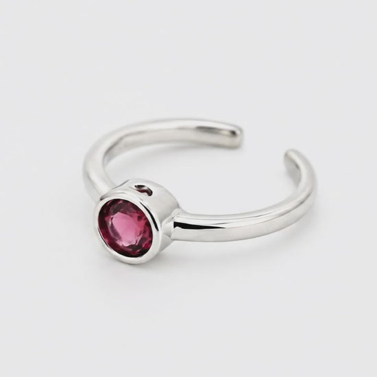 Red Singularity Rhodium Toe Rings 5