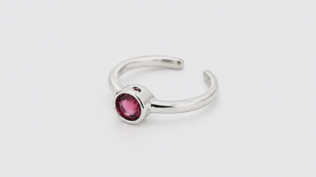Red Singularity Rhodium Toe Rings 5
