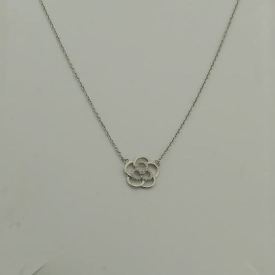 In Bloom Rhodium Necklace 5