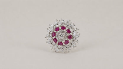 Equinox Adjustable Studded Cocktail Ring for Women 5