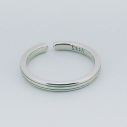 Simplicity Rhodium Toe Rings