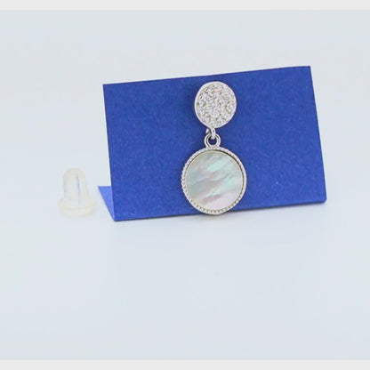 Lunette Rhodium Earrings