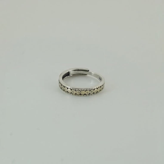 Commute Oxidised Adjustable Ring for Women 5