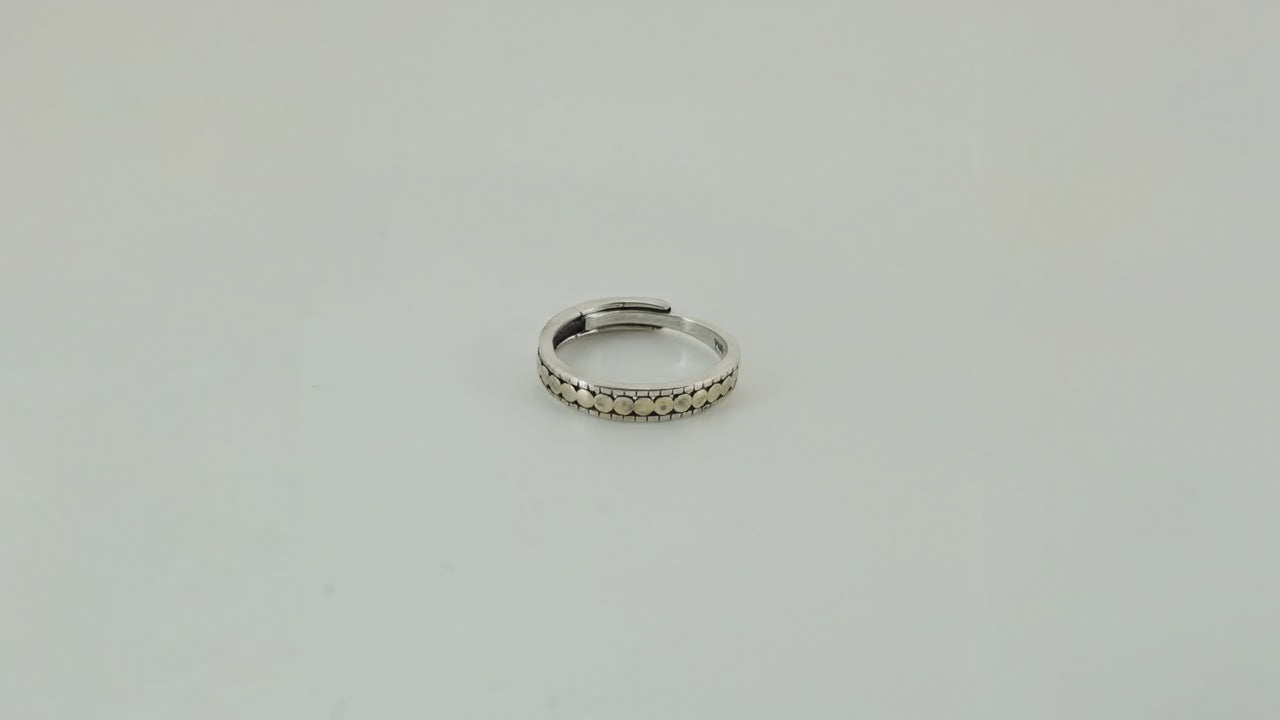 Commute Oxidised Adjustable Ring for Women 5
