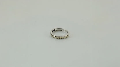 Commute Oxidised Adjustable Ring for Women 5