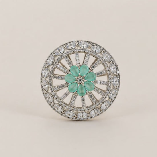 Reverie Adjustable Studded Cocktail Ring for Women 5