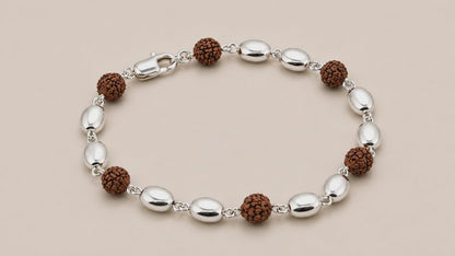 Yogi Rudraksha Silver Bracelet for Women 5