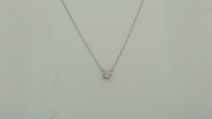 Expression Blush Studded Rhodium Necklace 5