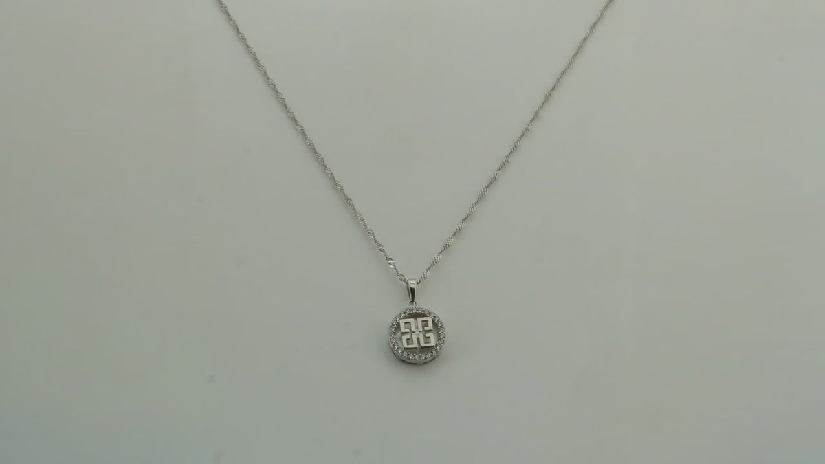 True Balance Studded Rhodium Necklace 5
