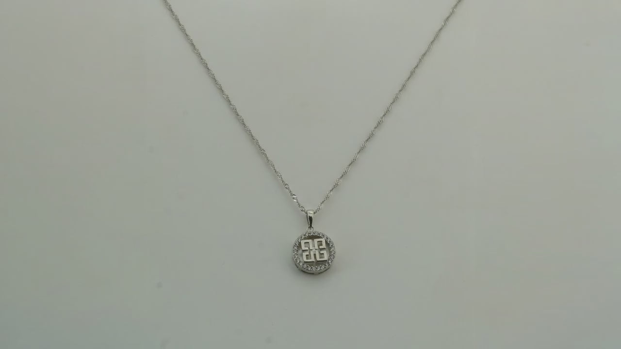 True Balance Studded Rhodium Necklace 5