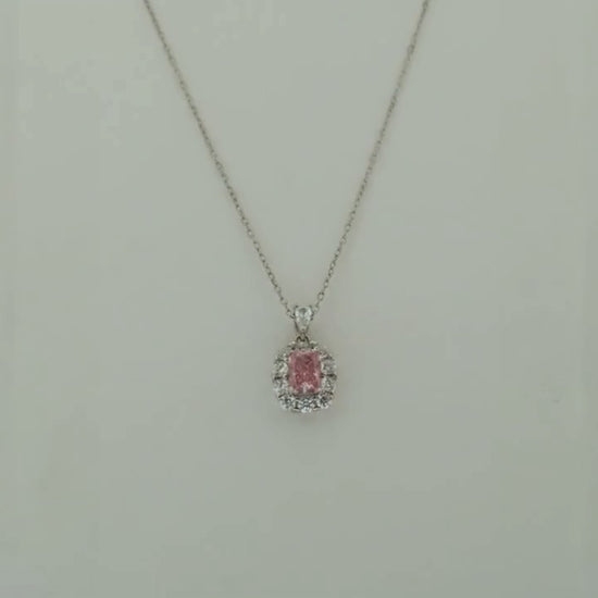 Affinity Sakura Studded Rhodium Necklace 5