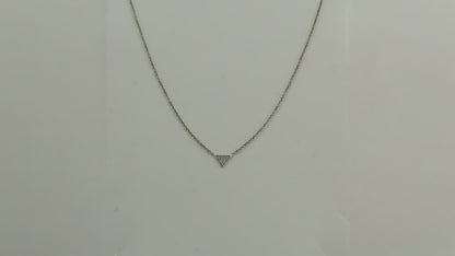 Threefold Studded Rhodium Necklace 5