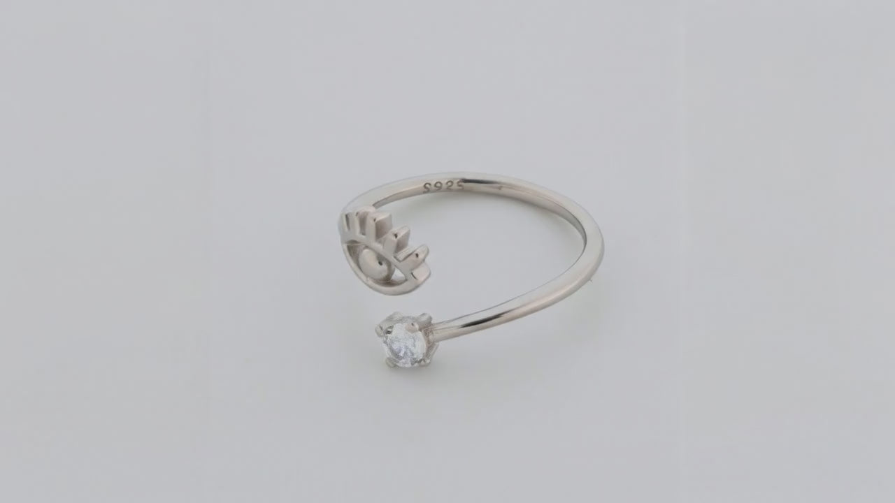 Eyes and Gems Rhodium Toe Rings 5