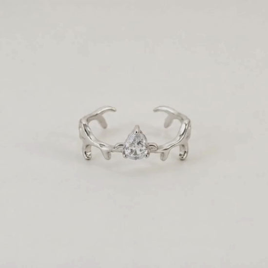 Antlers Studded Adjustable Ring for Women 5