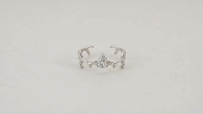 Antlers Studded Adjustable Ring for Women 5
