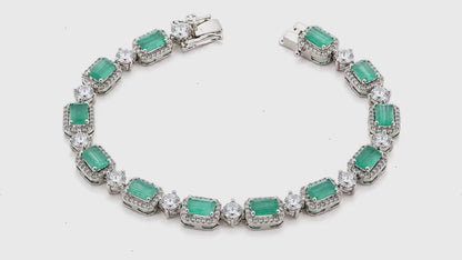 Bedazzle Me Studded Rhodium Bracelet for Women 5