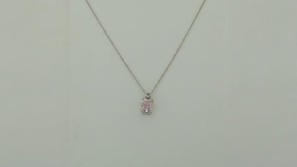 Impression Blush Studded Rhodium Necklace 5