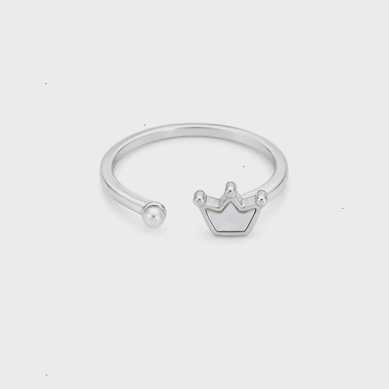 Mooncrown Enamel Rhodium Toe Ring 5