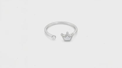 Mooncrown Enamel Rhodium Toe Ring 5