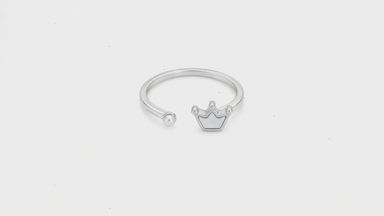 Mooncrown Enamel Rhodium Toe Ring 5