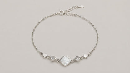 Ophelia MOP Studded Rhodium Bracelet 5