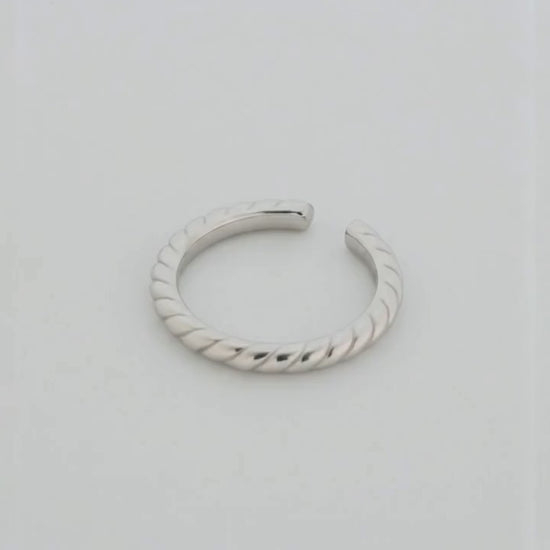 Braids Rhodium Toe Rings 5
