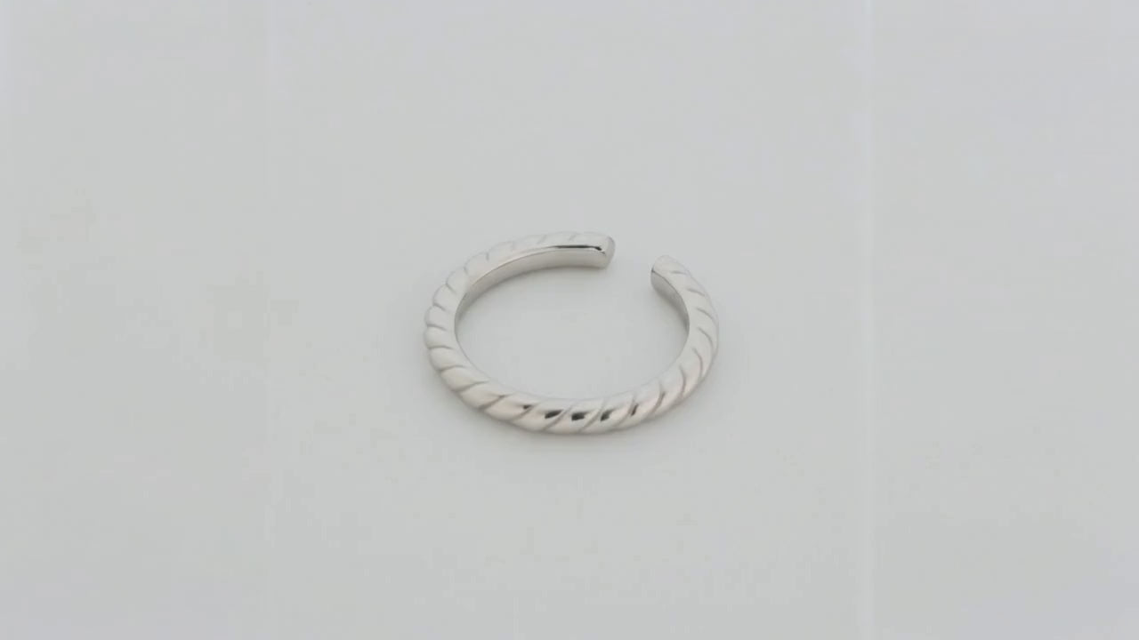 Braids Rhodium Toe Rings 5