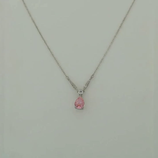 Desire Sakura Studded Rhodium Necklace 5