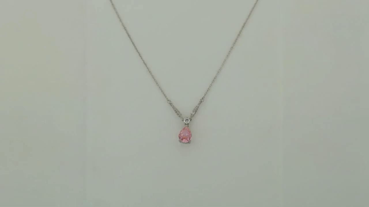 Desire Sakura Studded Rhodium Necklace 5