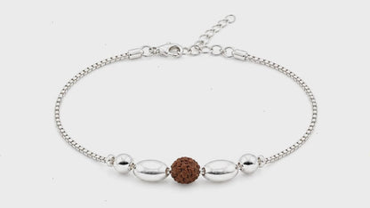 Ekagra Rudraksha Silver Bracelet 5
