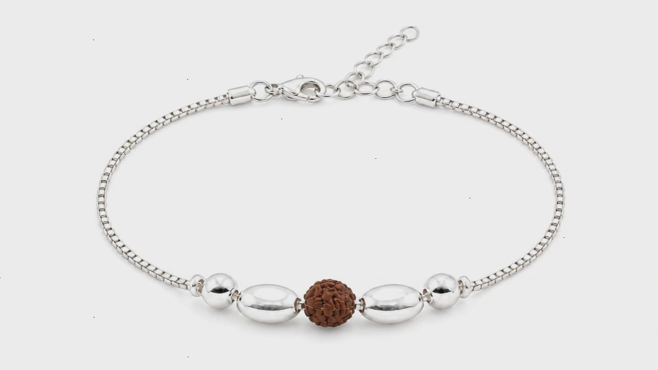 Ekagra Rudraksha Silver Bracelet 5