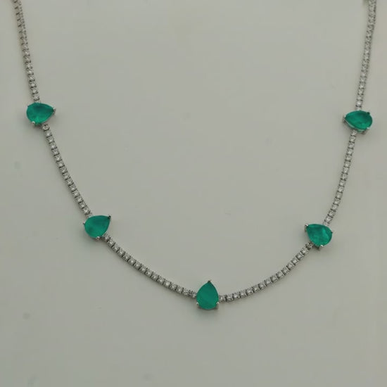 Highness Rhodium and Solitaire Necklace 5