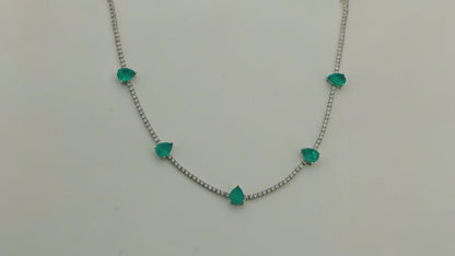 Highness Rhodium and Solitaire Necklace 5