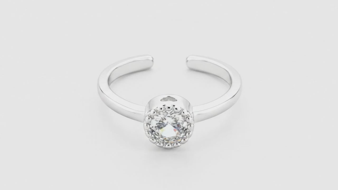 Iversion Rhodium Toe Rings 5