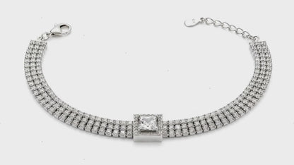 Starry Lane Rhodium Bracelet for Women 5