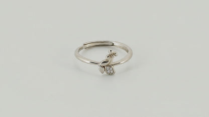 Gem Orchard Studded Adjustable Ring for Women 8