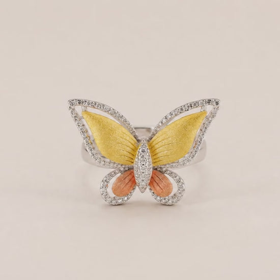 Winged Angel Studded Adjustable Ring for Women 5