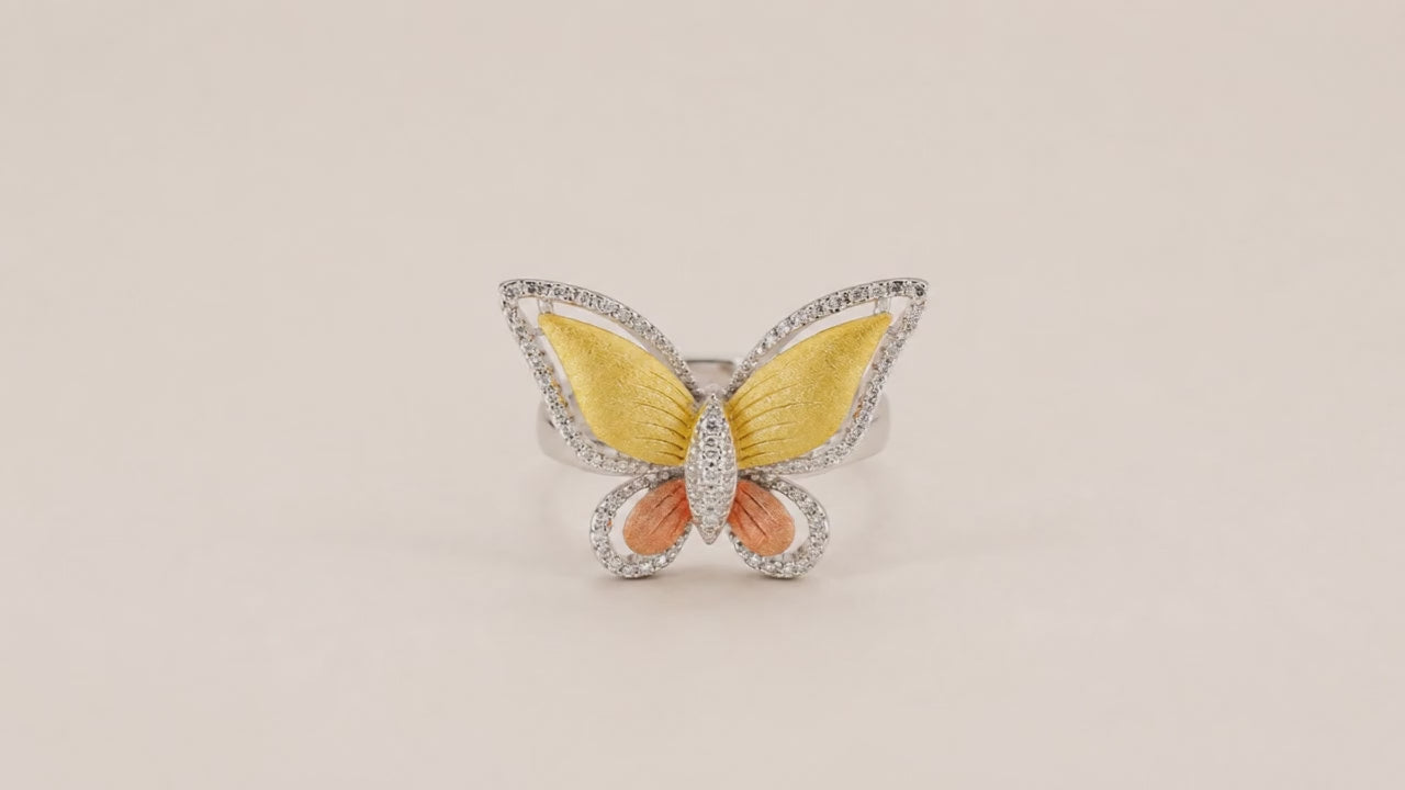Winged Angel Studded Adjustable Ring for Women 5