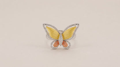 Winged Angel Studded Adjustable Ring for Women 5