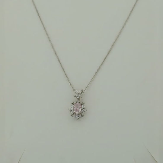 Ensemble Blush Studded Rhodium Necklace 5