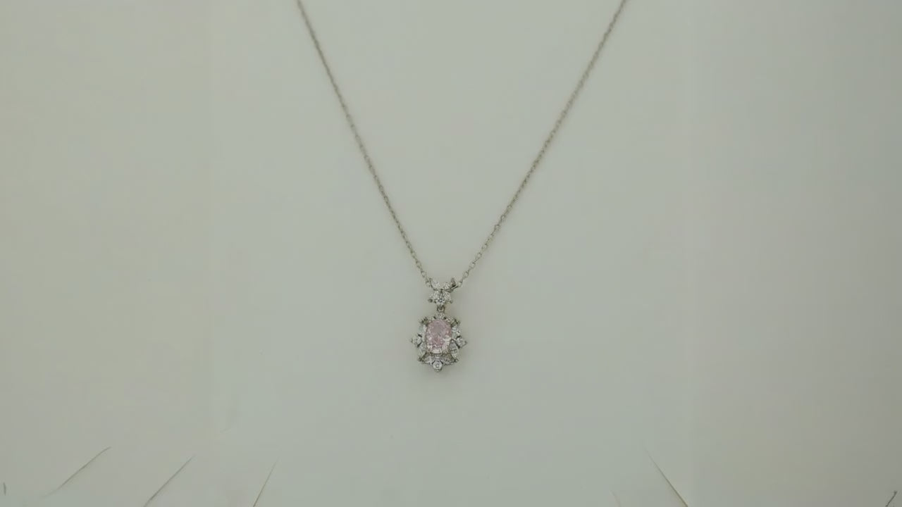 Ensemble Blush Studded Rhodium Necklace 5