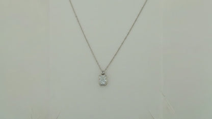 Impression White Studded Rhodium Necklace 5